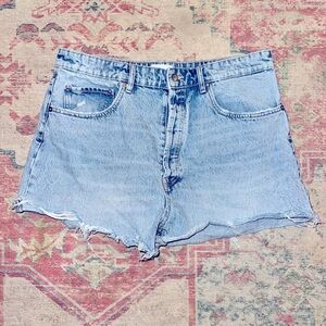 TRF RIPPED HIGH RISE DENIM SHORTS| Sz 14